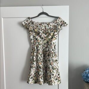 Off shoulder sunflower dress